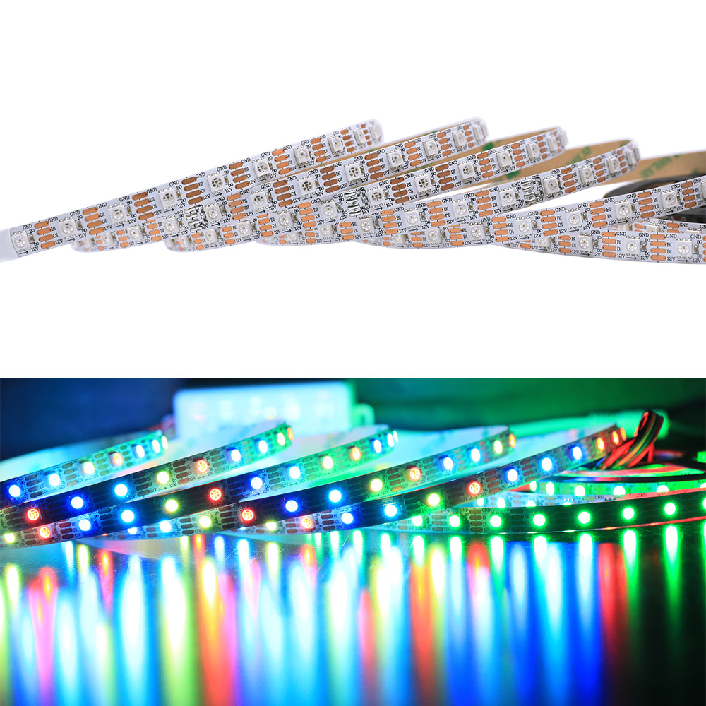 DC12V CS8812 5050SMD RGB Breakpoint Continue 300 LEDs Individually Addressable Digital Strip Lights, Waterproof Dream Color Programmable Flexible LED Ribbon Strip Lights DC12V CS8812 5050SMD RGB Breakpoint Continue 300 LEDs Individually Addressable Digital Strip Lights, Waterproof Dream Color Programmable Flexible LED Ribbon Strip Lights